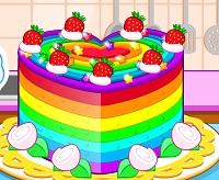 הכנת עוגה צבעונית