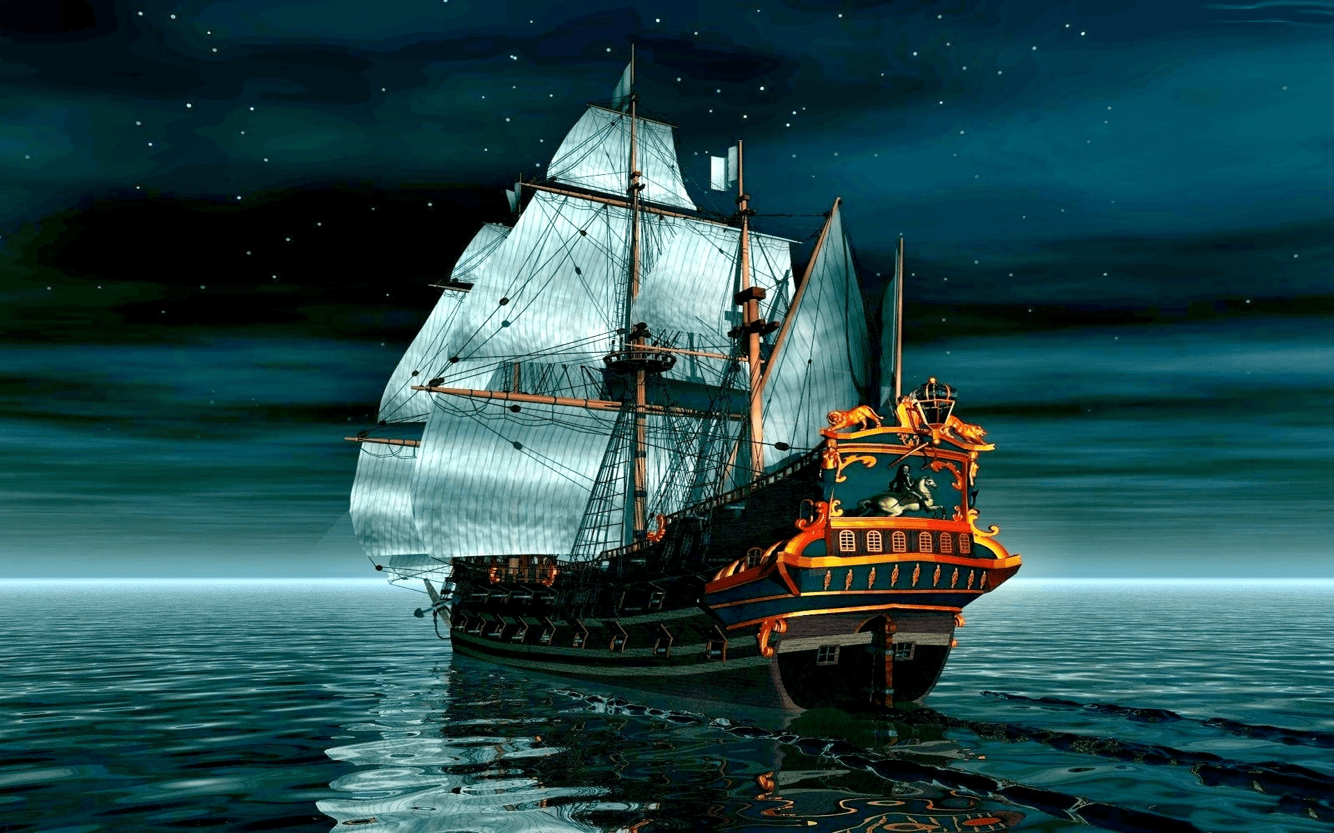 ספינה בלב ים